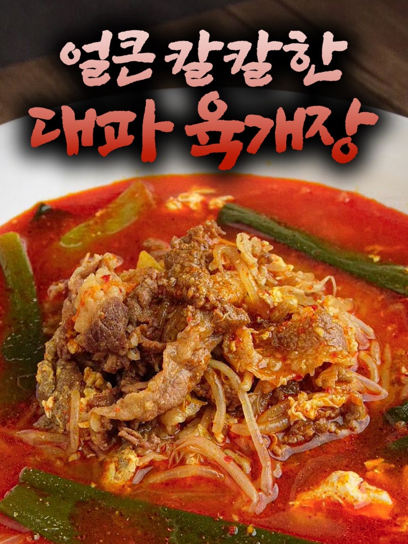 차돌 대파 육개장 레시피, 대파 듬뿍 넣어 시원하게 끊이는 법