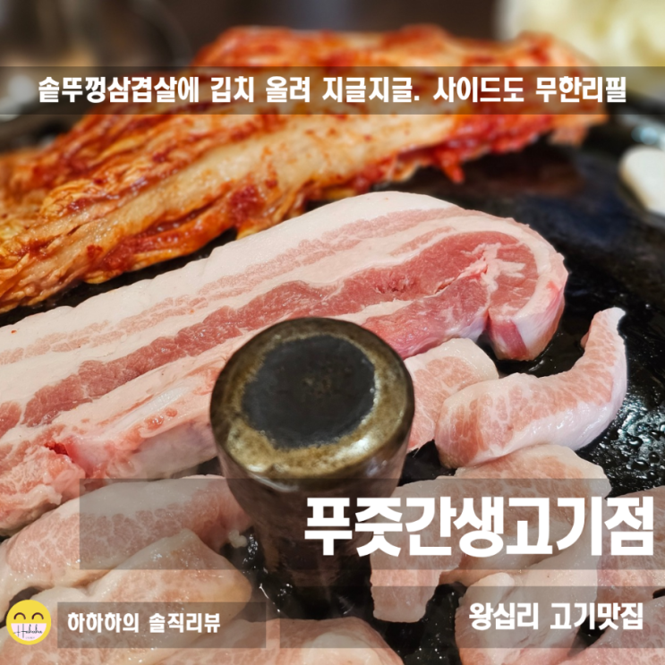  행당동 왕십리 고기집 푸짐하게 식사류 콜키지프리 무한리필해주는 푸줏간생고기점