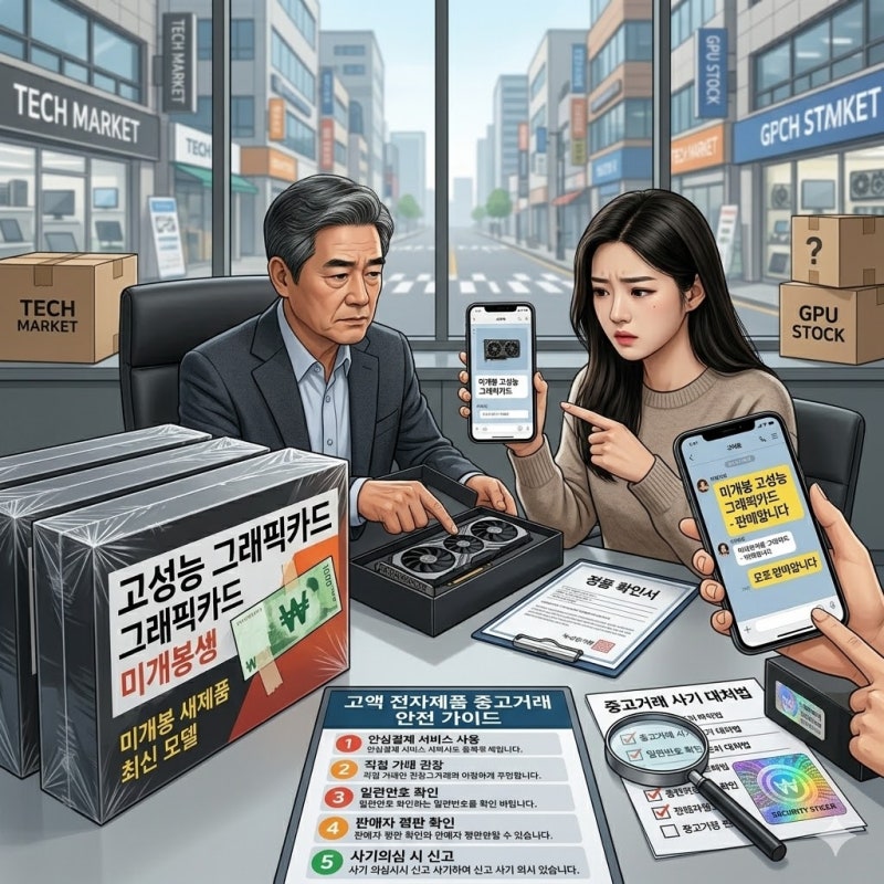 "미개봉 고성능 그래픽카드 팝니다" 고액 전자제품 중고거래 사기 대처법