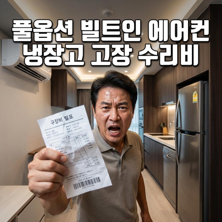  풀옵션 빌트인 에어컨 냉장고 고장 수리비 독박 금지! 감가상각 방어법