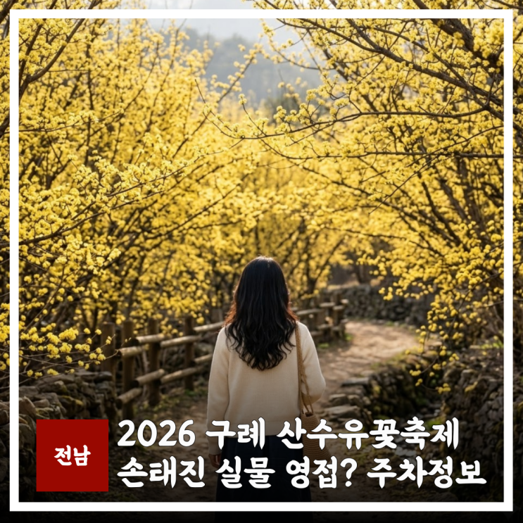  구례 산수유축제 2026 초대가수 일정 및 주차정보 꽃구경 전남 가볼만한곳
