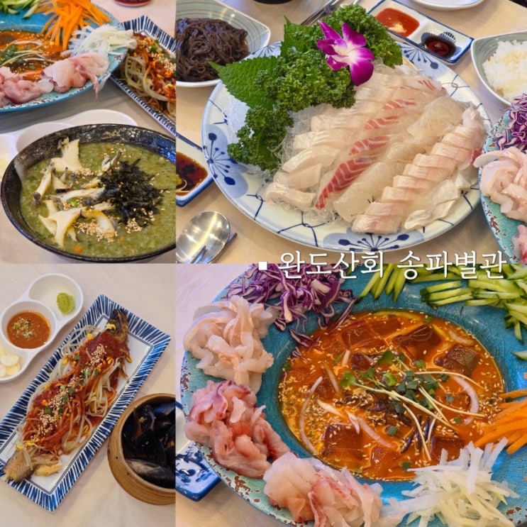  석촌역맛집 횟집을 찾는다면 완도산회 송파별관점 ft.자연산 모듬회와 물회, 전복죽까지