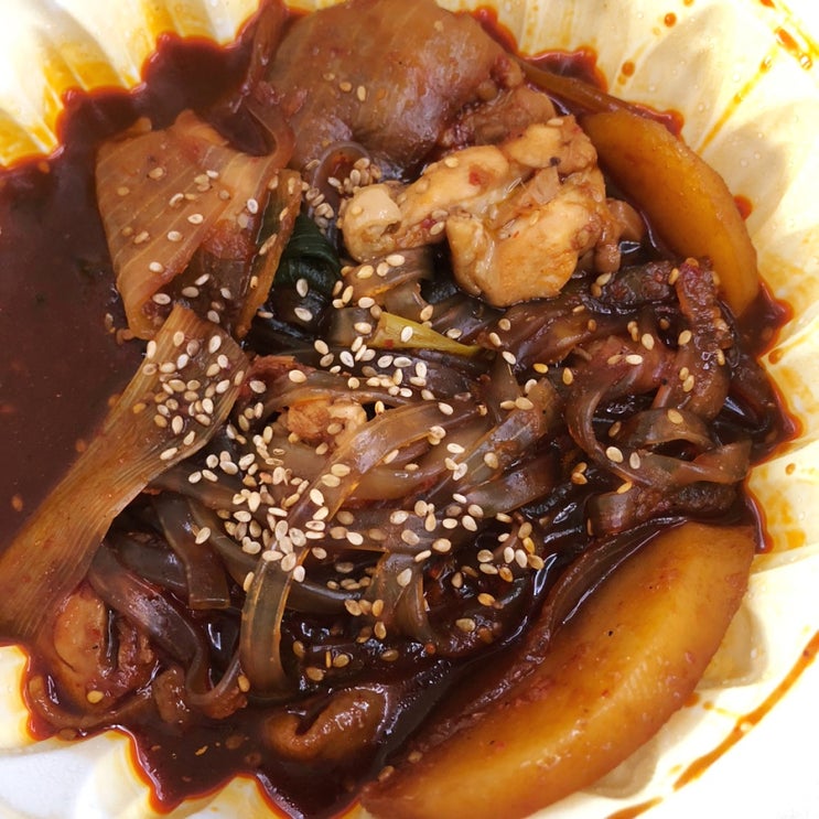  송도 찜닭 맛집 진교동찜닭 한그릇 1인분 배달 가능