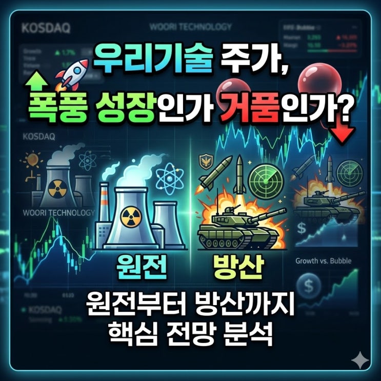  우리기술 주가, 폭풍 성장인가 거품인가? 원전부터 방산까지 핵심 전망 분석