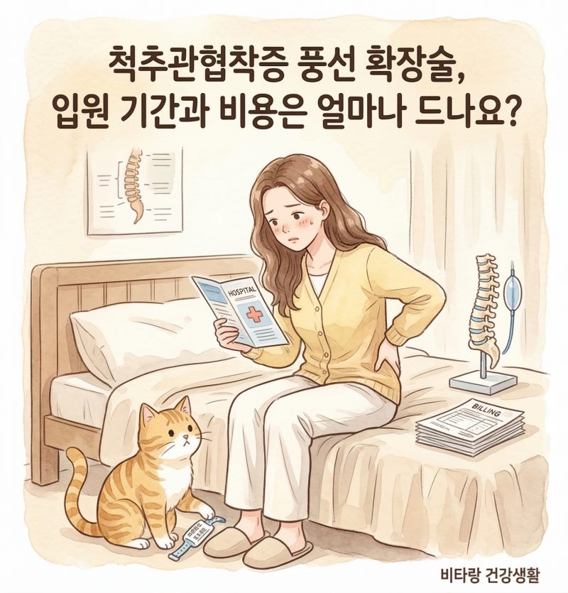 척추관 협착증 풍선확장술 입원 기간과 비급여 항목