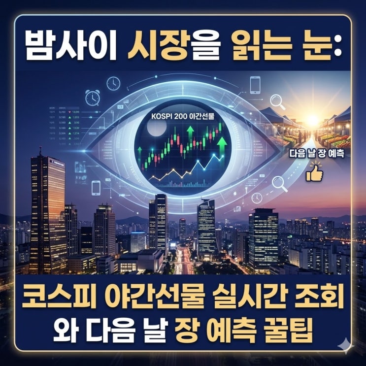  밤사이 시장을 읽는 눈: 코스피 야간선물 실시간 조회와 다음 날 장 예측 꿀팁