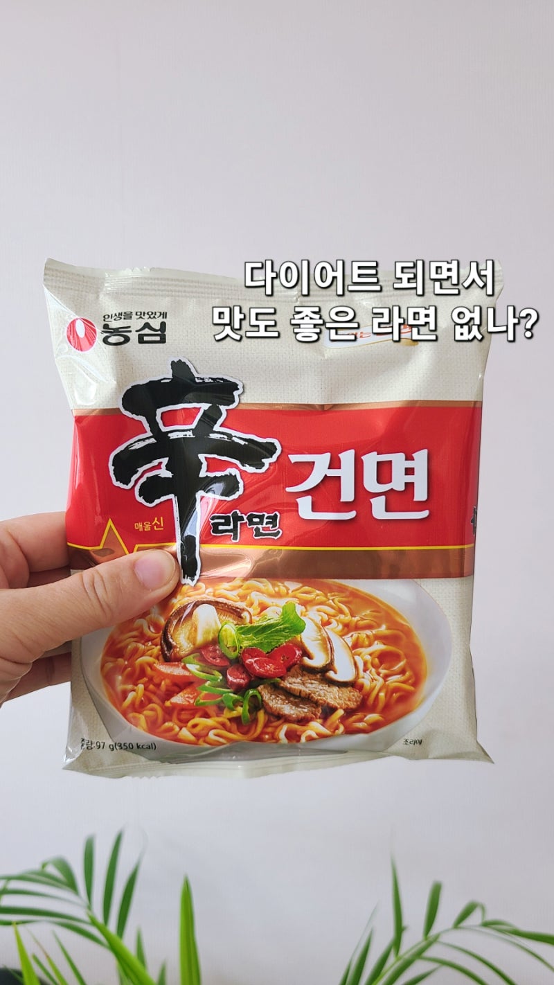 농심 신라면 건면 맛있는 저칼로리 다이어트 라면