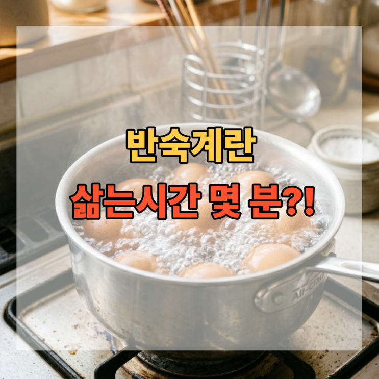  반숙 계란 삶는 시간 몇 분? 실패 없는 황금시간 공개