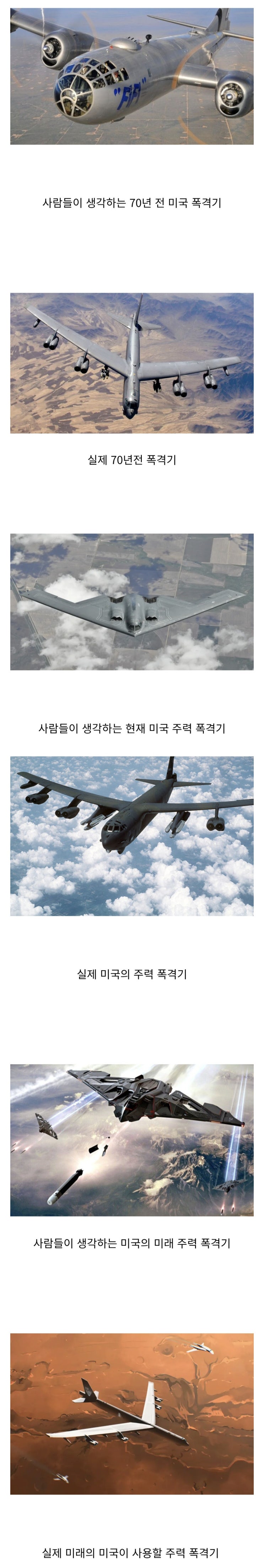  사람들이 생각하는 미국 주력 폭격기 특징