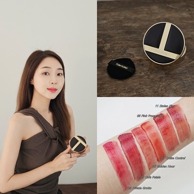 톰포드 뷰티 3D 글로우 쿠션 & 쏠레이 틴티드 립 글로우 발색
