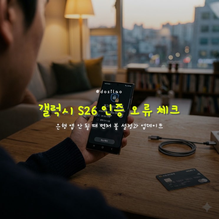  갤럭시 S26 인증 오류, 은행 앱 안 될 때 먼저 볼 것