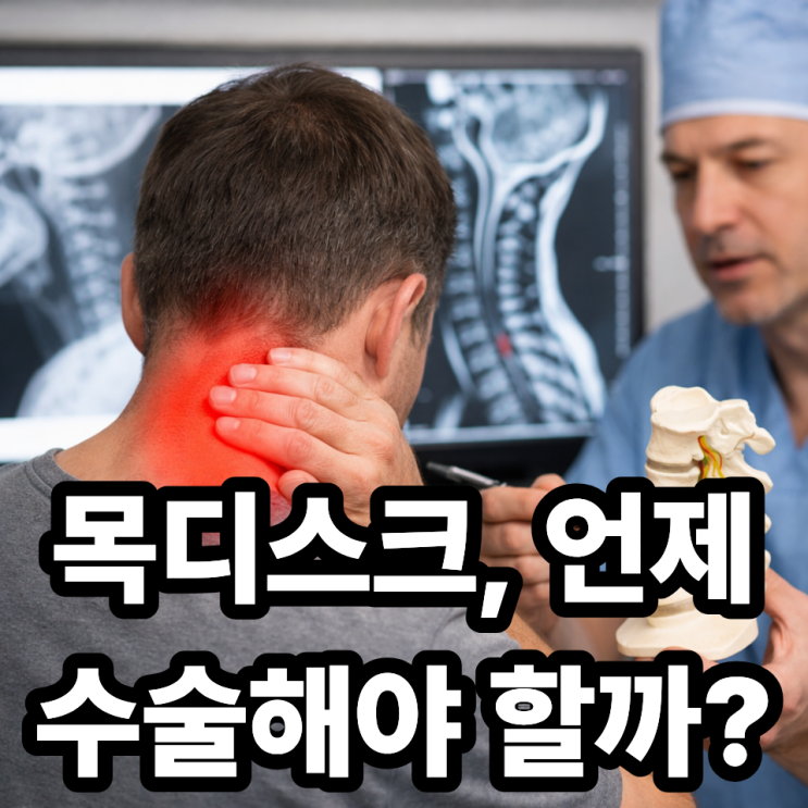  목디스크 수술이 필요한 경우와 판단 기준