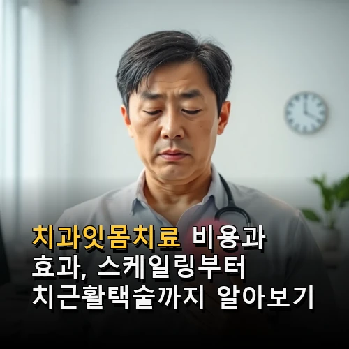 치과잇몸치료 스케일링 치근활택술 비용 효과 알아보기