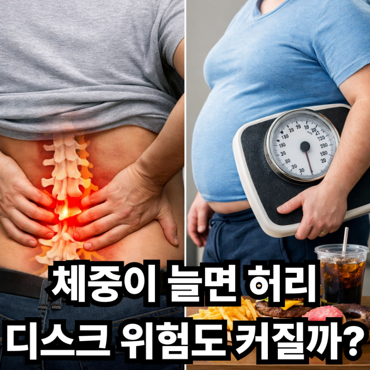  허리 디스크와 체중 증가의 영향 분석, 체중이 허리에 미치는 숨은 영향