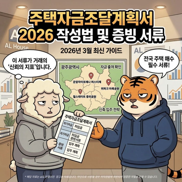  주택자금조달계획서 2026 작성법 및 증빙서류