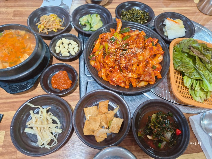  포항 오천 문덕 한식 제육볶음 맛집 용산식당 백반집