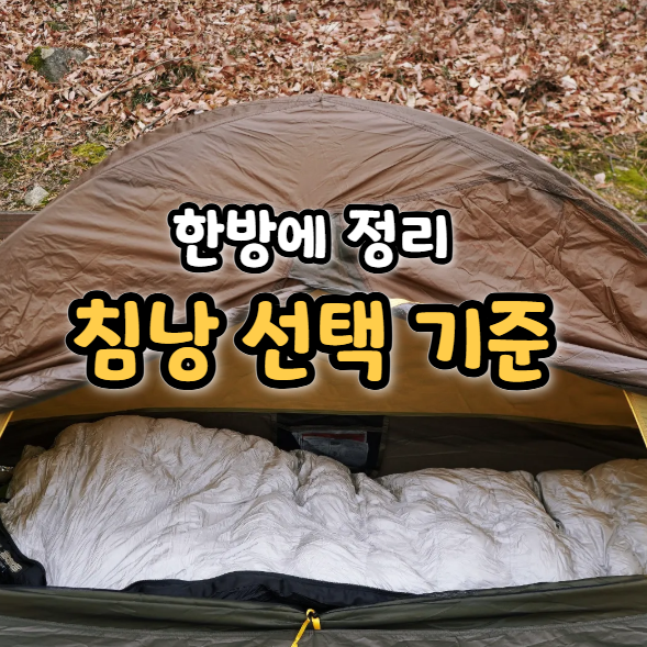  캠핑 침낭 선택 기준, 솜침낭부터 구스 1600g까지 실사용 후기