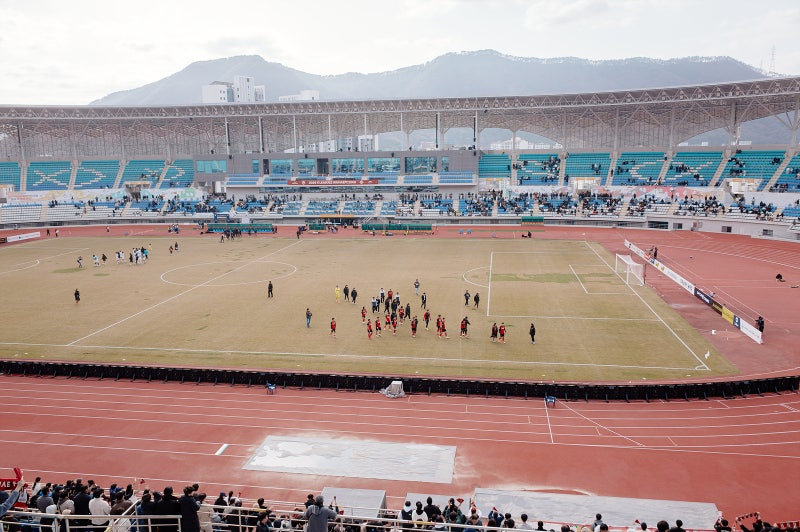 K2리그 김해FC 홈개막전 ( E석 시야, 원정석 위치, 주차장)