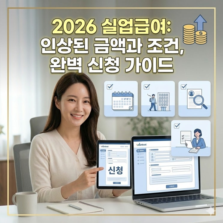  2026 실업급여: 인상된 금액과 조건, 완벽 신청 가이드