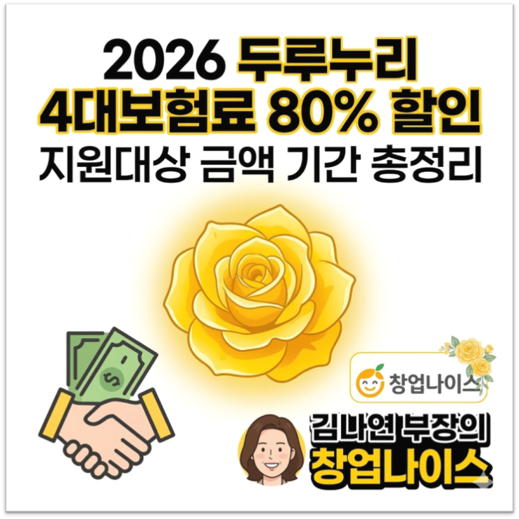  두루누리 사회보험료 2026 지원 대상 금액 기간 총정리:4대 보험료 80% 할인