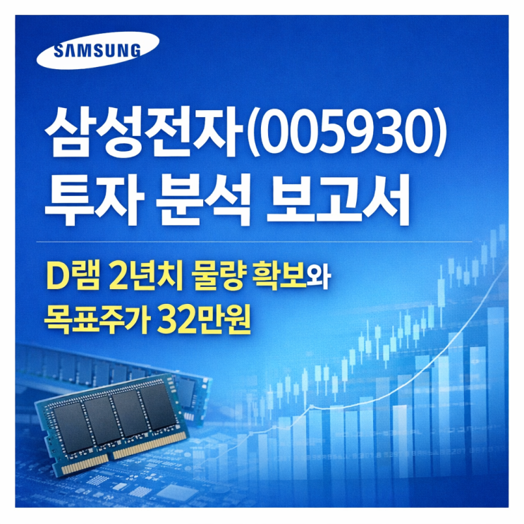  삼성전자(005930) 투자 분석 보고서: D램 2년치 물량 확보와 목표주가