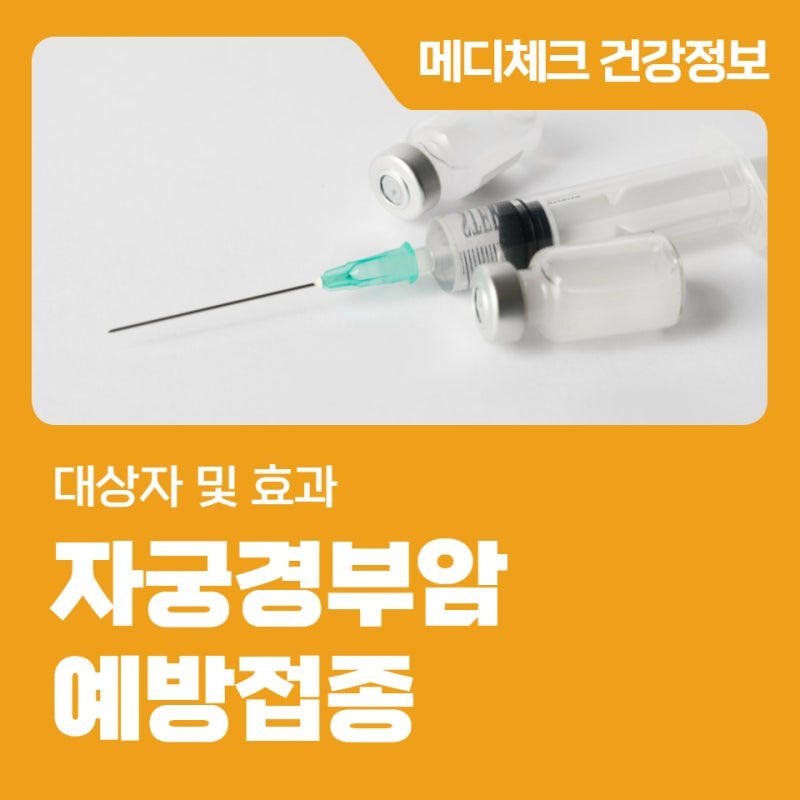 광주 예방접종 자궁경부암 주사 대상자 및 효과
