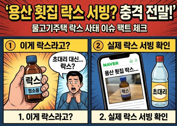  물고기주택 락스, 초대리 대신 나온 충격 전말