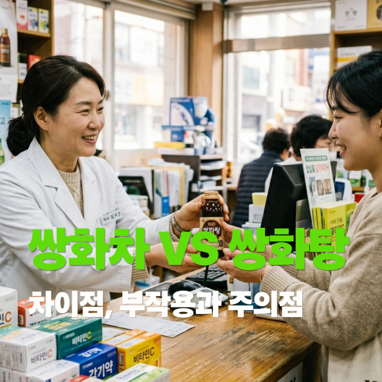  환절기 으슬으슬할 때 쌍화차, 쌍화탕 편의점 vs 약국 비교 및 차이점. 부작용 주의사항 필독