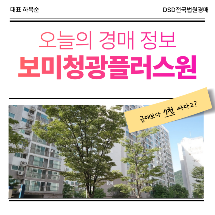  보미청광플러스원 경매로 7천 저렴하다?