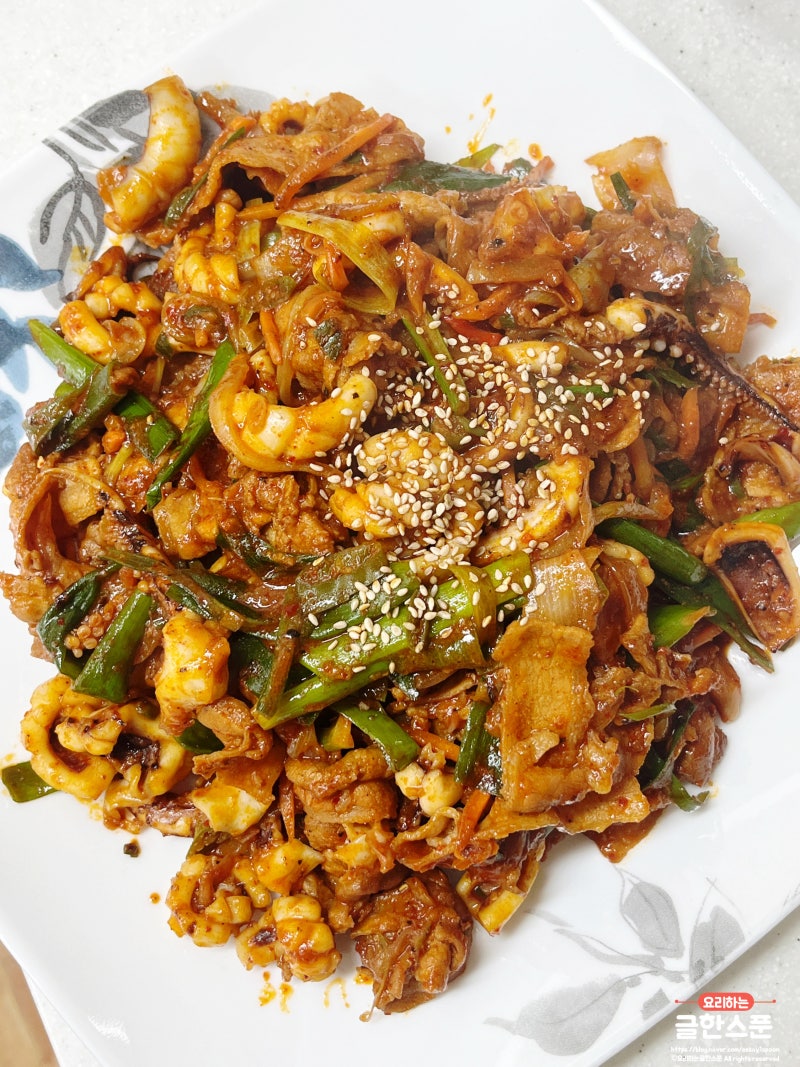 오삼불고기 레시피 황금비율｜집에서도 식당 맛 나는 매콤한 오삼불고기 만드는 법