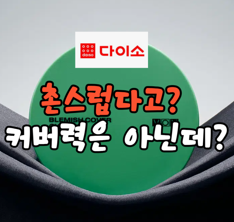 "백화점 안가도 돼" 다이소 보브 쿠션, 기미 커버는 기본