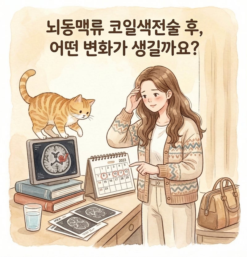 뇌동맥류 코일색전술 후유증과 뇌혈관 MRA 검사 비용
