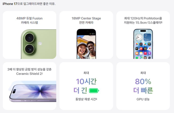  아이폰 16 vs 아이폰 17 비교 및 신기술 상세정보