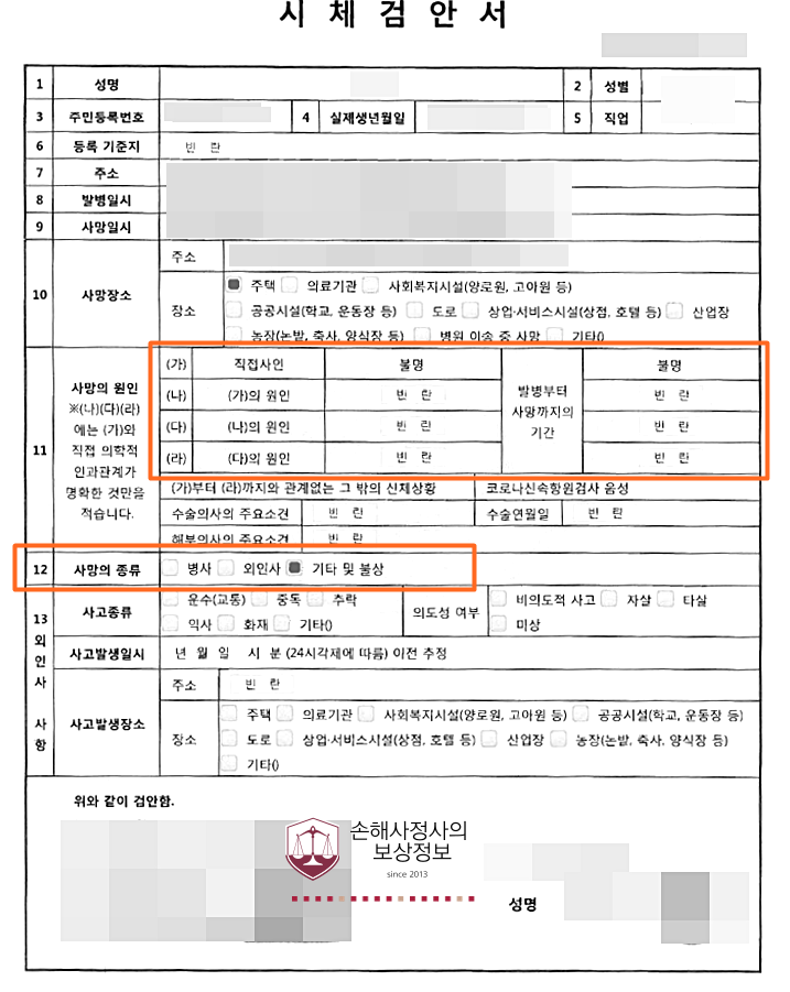 사체검안서 발급 방법 및 주의할 내용