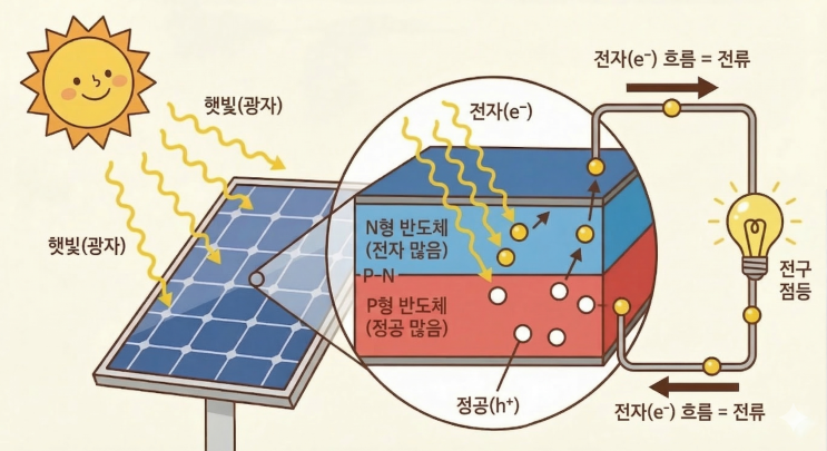 태양광 발전 원리와 관련 기업