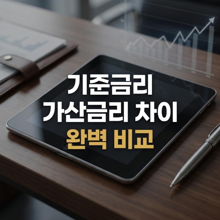  기준금리 가산금리 차이 완벽 비교 및 대출 이자 꼼수 분석