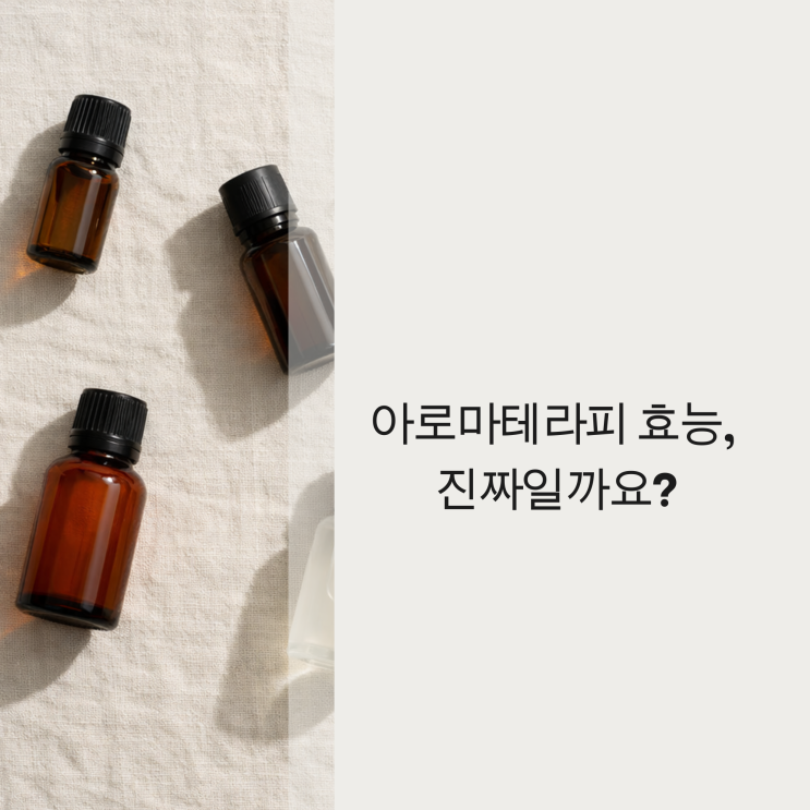  아로마효능, 그냥 기분 탓인가요? 12년차 전문가의 솔직 답변