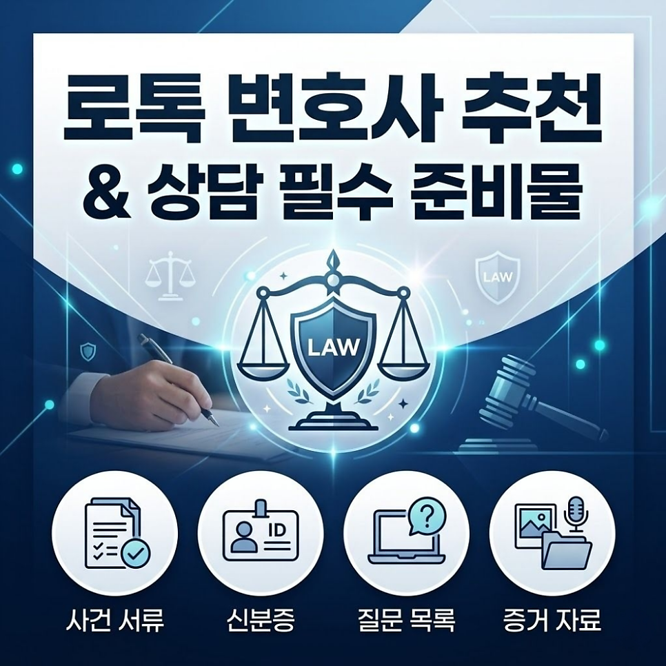 로톡변호사추천 상담준비물은