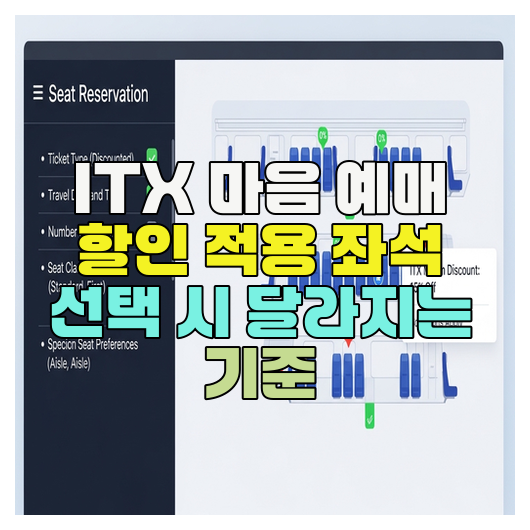  ITX 마음 예매 할인 적용 좌석 선택 시 달라지는 기준