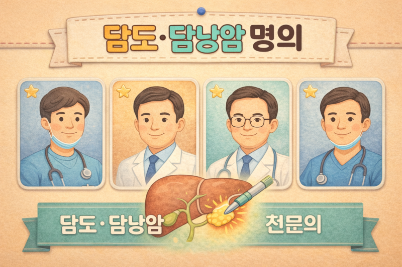 [담도암·담낭암 명의] 전국 주요 병원별 전문 분야 및 정보 총정리