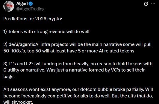  Algod이 예측하는 2026년 크립토 시장
