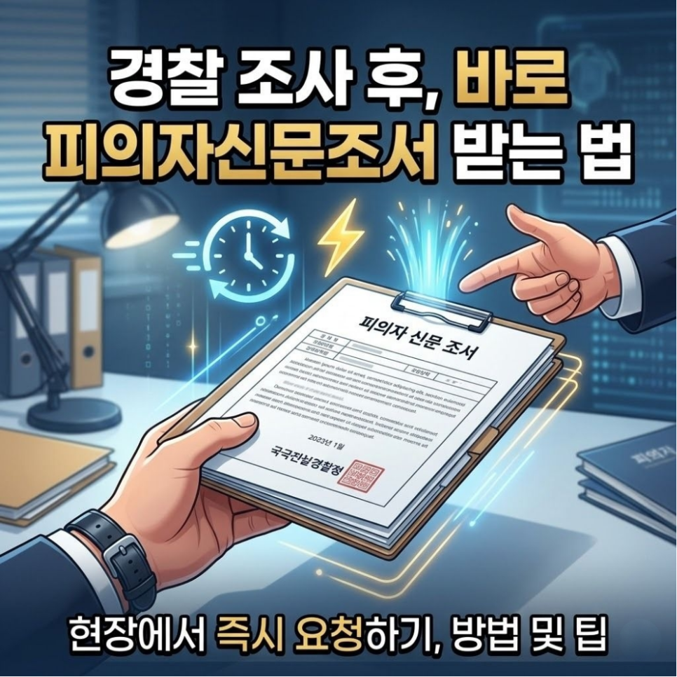 피의자신문조서 경찰조사후 바로받는법