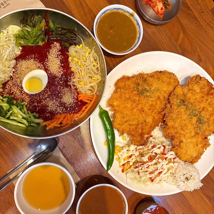  상무지구 돈까스 맛집 무등왕돈까스 상무점 왕돈까스 쫄면 푸짐한 가성비 맛집