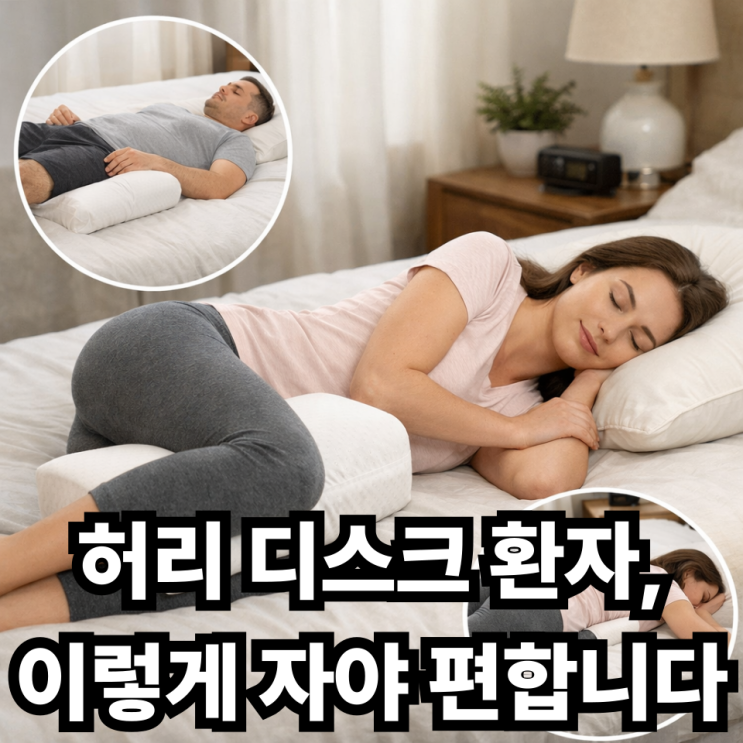  허리 디스크 환자에게 좋은 수면 자세 정리, 통증 줄이는 잠자는 방법