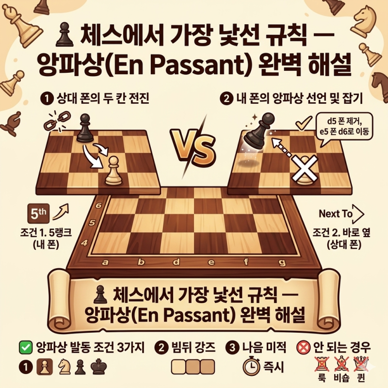 체스에서 가장 낯선 규칙 — 앙파상(En Passant) 완벽 해설