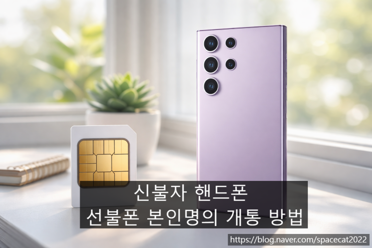  신불자 핸드폰 선불폰으로 본인명의 개통하기