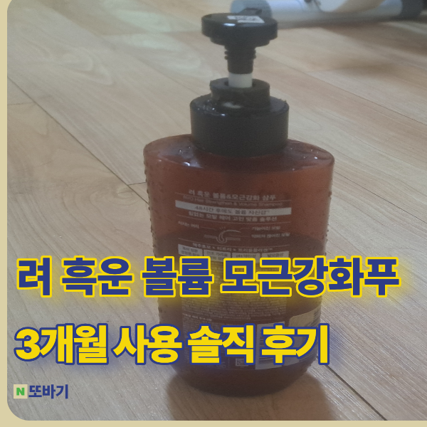  려 흑운 볼륨 모근강화 샴푸 3개월 사용 솔직후기