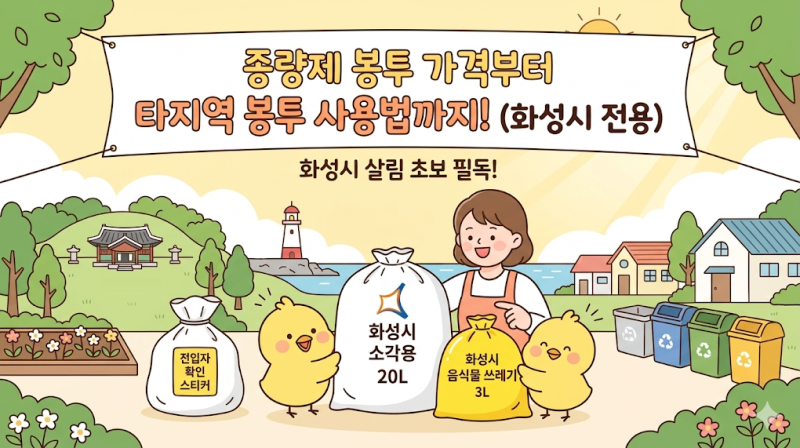 종량제봉투 가격부터 타지역 봉투 사용법까지