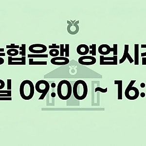 헛탕치지 마세요. 2026년 농협은행 영업시간 점심시간 최신 버전