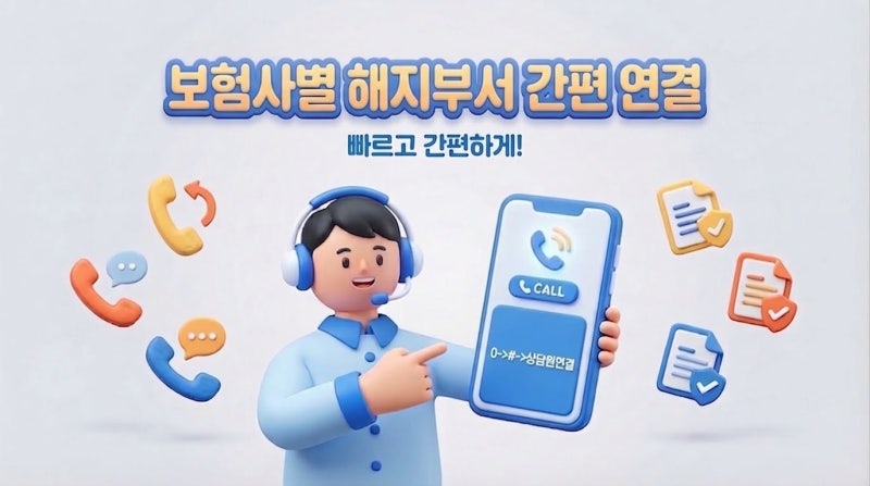 보험해지방법 - 보험사별 콜센터 해지부서 연결(보험사콜센터 모음)